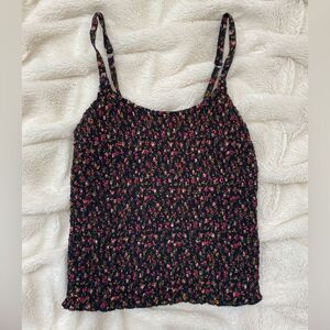 Hollister smocked floral tank